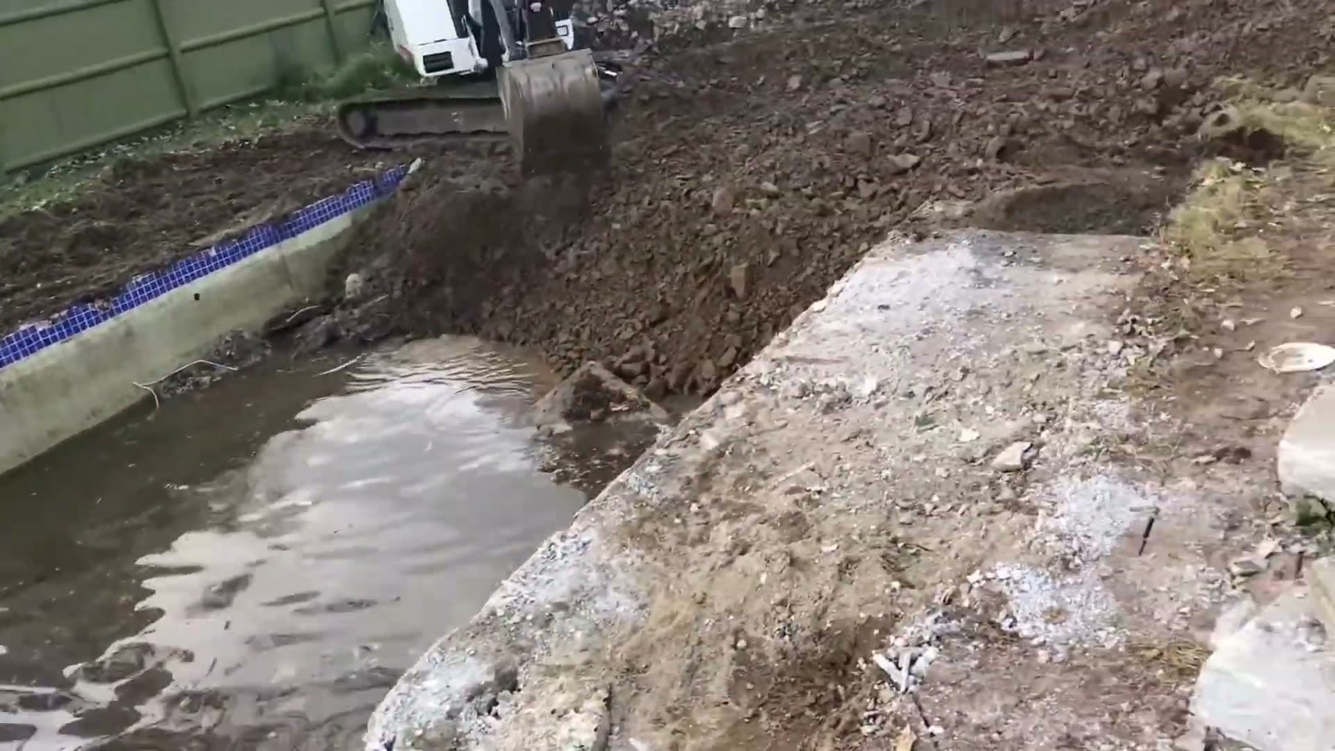 Swimming pool demolition and removal, Medford MA
